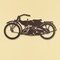 Collections Etc Iron Cut-Out Motorcycle Wall Decoration